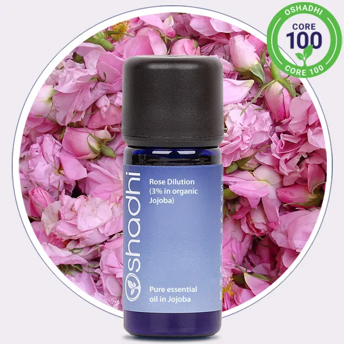 Rosenolie, blomst, i jojobaolie 10 ml